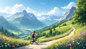 Outdoor activities in Schwangau, including hiking and cycling.