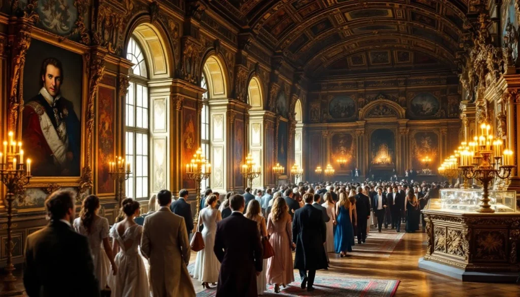 Visitors enjoying their time at the Museum of Bavarian Kings.