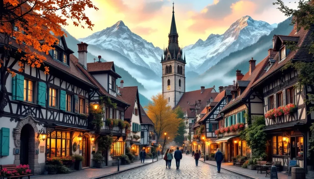 A picturesque view of Füssen's Altstadt, showcasing the charming old town.