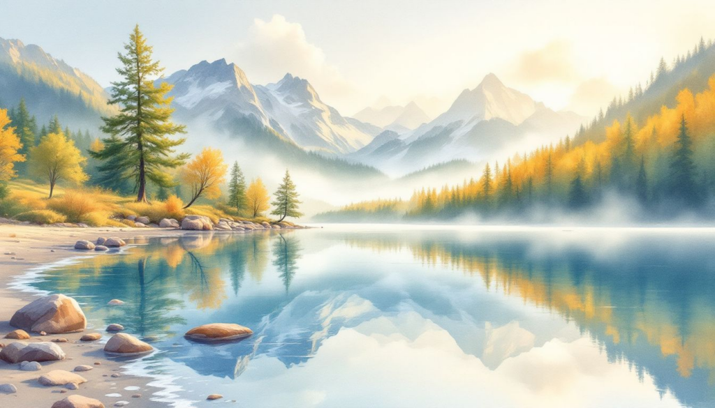 The crystal clear waters of Alpsee Lake reflecting the surrounding nature.