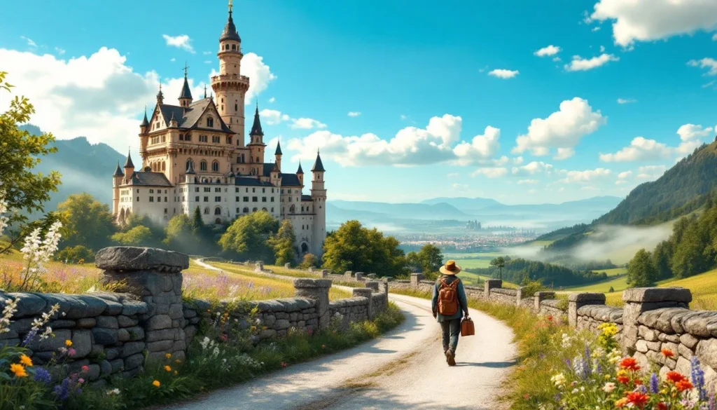 Return journey to Munich after visiting Neuschwanstein Castle.