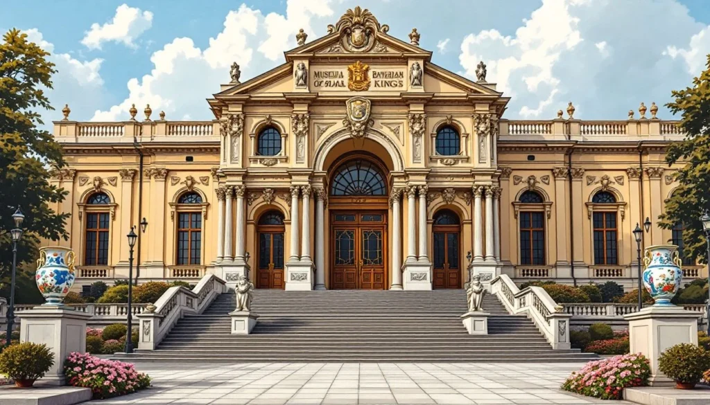 A glimpse of the Museum of Bavarian Kings showcasing artifacts related to Bavarian history.