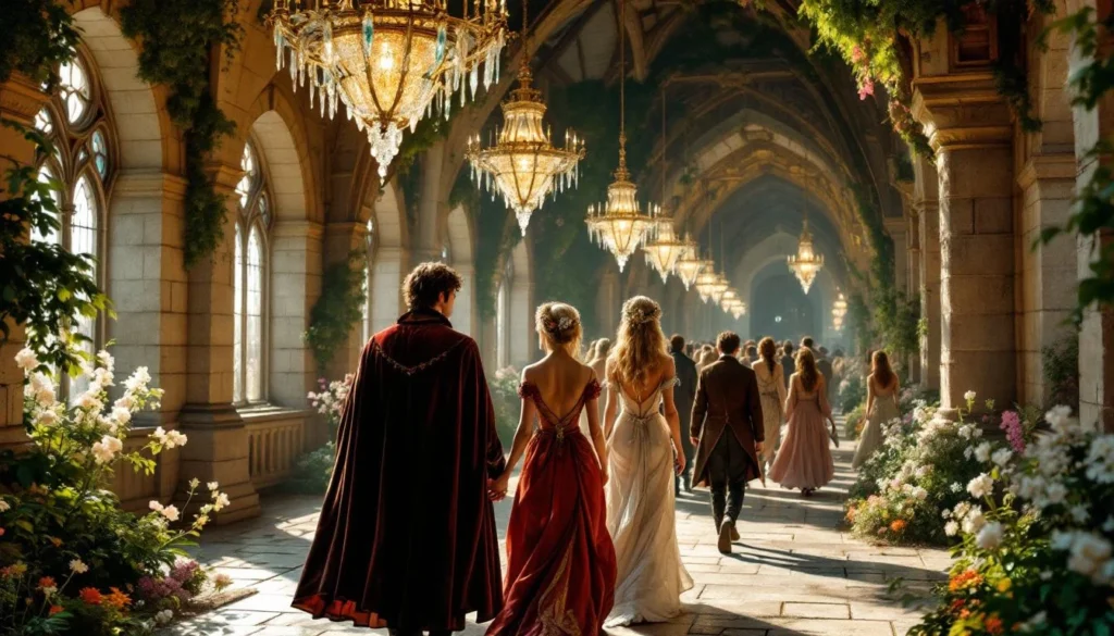 Visitors enjoying a guided tour at Neuschwanstein Castle.